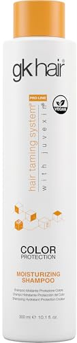 GK HAIR Global Shampooing hydratant à la kératine (300 ml) pour cheveux colorés secs, abîmés, frisottis, sans sulfate de paraben pour homme et femme