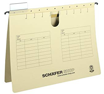 Schäfer Shop Select Hängehefter, DIN A4, Heftzunge oben, weiß, 25 Stück