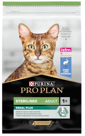 PURINA PRO PLAN | Renal Plus | Chat | Croquettes complètes pour Chat Adulte Stérilisé | Aide au maintien d'une fonction rénale saine et du système urinaire | Au Lapin | Sac | 10 Kg