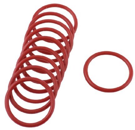 sourcing map 10 Stück Red Rubber Ölfilter Dichtung O-Ringe Dichtungen 25 mm x 21 mm x 2 mm de