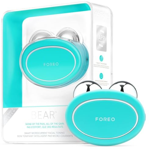 FOREO Bear Microcurrent Dispositivo facial - Herramienta de escultura facial - Lifting facial instantáneo - Firme y contorno - No invasivo - Aumenta la absorción de productos para el cuidado de la
