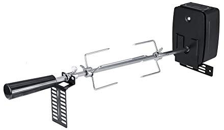 EVTSCAN Kit de rôtissoire, kit de rôtissoire Universel pour Barbecue fourchettes à Viande en Acier Inoxydable avec Moteur électrique