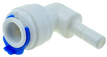 bzcemind Raccord de tuyau à osmose inverse de 9,52 mm - Raccord rapide de 6,35 mm - En forme de L - Pour aquarium - Raccord de tuyau en plastique - 9,52 mm - 6,35 mm