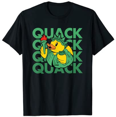 QUACK NYC New York City Rubber Duck Statue of Liberty T-Shirt