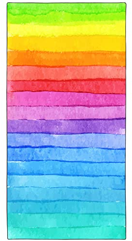 Zomer Strandtuch groß 90x180 cm Schnelltrocknendes Mikrofaser Bedrucktes mit Regenbogen Motiv