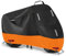 Motorbike Cover Waterproof Outdoor Indoor, 300D Oxford Heavy Duty Motorcycle Scooter Moped Cover with 5 Reflective Strips and 2 Windproof Buckles, 2 Lock Holes and 1 Pouch (1XL: 90 x 37 x 49 inch)