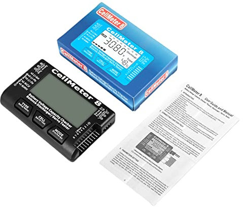 Digital Checker ABS-RC Cell Meter 8 Capacity Checker Li-ion Nicd NiMH Voltage Tester Checking Cell Meter Tools Cell Meter 8 Discharge Module-Battery Capacity Voltage Test Meter-lipo Li-lon 8