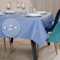Flowen Mantel Antimanchas Mesa Azul 80x80 Hule Made in Italy Manteles Mantel de Interior Elegante para Ocasiones de Mesa Jardín Poliéster Repelente al Agua