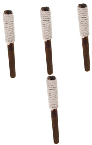 POPETPOP 4pcs Wooden Torch for Garden Festival Party Decoration Landscape Pathway Torch Light Convenient Fire for Outdoor Use