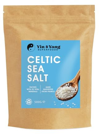 Celtic Sea Salt 500g by Yin & Yang Superfoods | Natural Gourmet Salt Rich in 82+ Minerals | Hand-Harvested & Sustainably Sourced from France