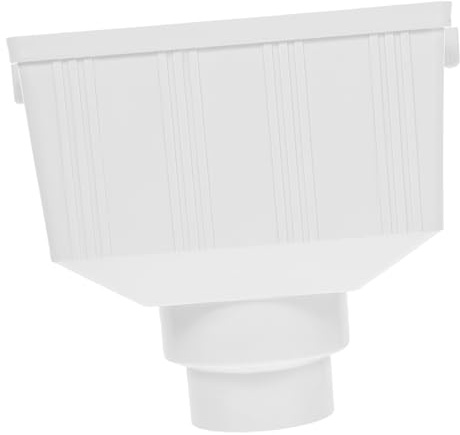Angoily Pvc Downspout Diverter Rainwater Gutter Filter with 110 * 75mm Universal Funnel for Garden Rainwater Collection and Drainage System