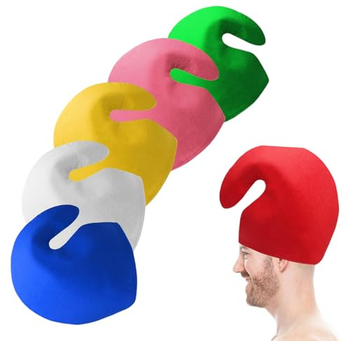 Elf Hat 6Pcs Santa Hats Colorful Gnome Hats Dwarf Hat Non Woven Material