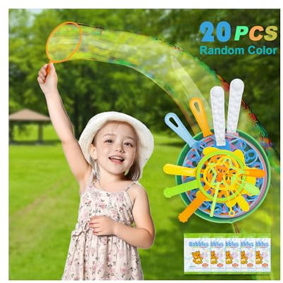 DCGB Kinder Seifenblasen Set - 15 Verschiedene Modelle, 5 Packungen Seifenblasenflüssigkeit, erleben Sie eine traumhafte Seifenblasen Party