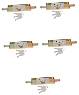 Veemoon 5pezzi Serratura Per Scorrevoli e Garage Set Serrature Con Chiave Per Resistente Design e Duraturo