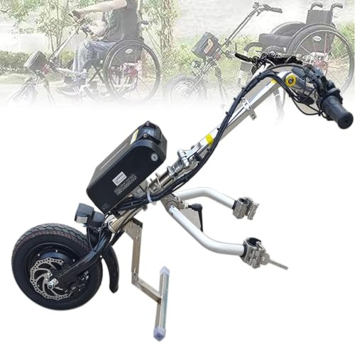 ExoticaBlend Kit motorisation Fauteuil Roulant, Marche arrière,autonomie de 65km,Roues de 12'',écran LCD,Dispositif Traction Fauteuil Roulant,B