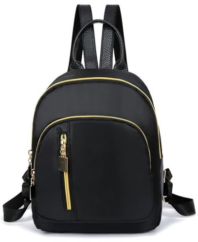 MLPKOI Small Backpack for Women, Mini Backpack School Bag for Girls Casual Daypacks, Ladies Fashion Casual Schoolbags, Small Black Backpacks, Shoulder Bags with Front Pocket for Daily Travel