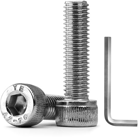 30 Stück M4x18mm Zylinderschrauben Innensechskantschraube, Edelstahl A2-70 (V2A/304) Vollgewinde Schraube Zylinderkopfschrauben (mit Inbusschlüssel)