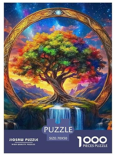 Tree of Life 1000 Piece Magic Tree of Life Jigsaw Puzzle for Adults Educational Challenge Adults Age 12 Years Up - Challenge Edition for Home Decor Gifts 70x50cm/1000pcs