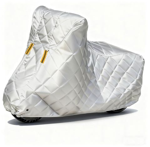 Funda de Moto para Harley-Davidson FXSTC Softail Custom | Funda Protectora para Motocicleta contra el Granizo Cubre Moto Cubierta A Prueba de Viento Antipolvo Lluvia UV Protege tu Motocicleta(Silver)