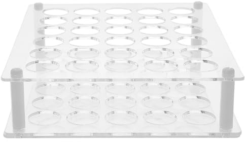 Baluue Acrylic Lipstick Display Stand 30 Slots Makeup Organizer Holder for Lipsticks and Lip Glosses Skincare Holder Cosmetic Storage for Vanity Countertop