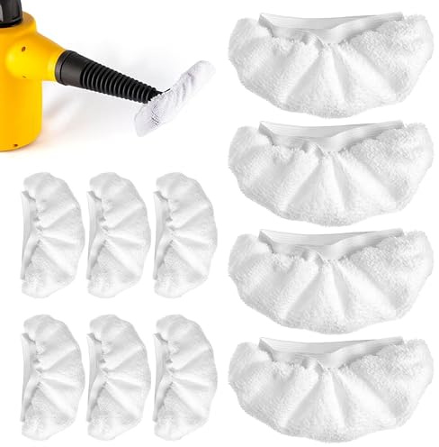 Set 10 Panni in Microfibra per Pulitore a Vapore, Tampone di Ricambio Lavabili, Ricambi Vaporetto, Panno di Ricambio in Microfibra SC1, SC2, SC3, SC4, SC5, SV7, Panno per Pulire Vetri Interni Auto