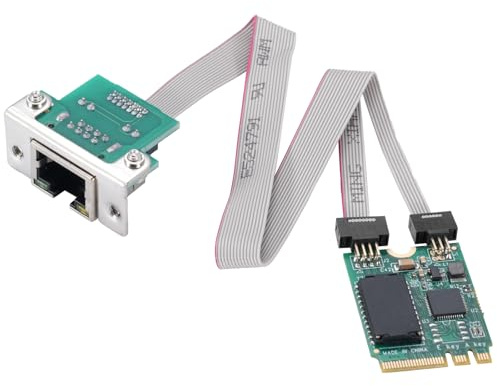 AYWHP Tarjeta de red M.2 Gigabit Ethernet 2,5G, adaptador Ethernet de clave 2,5G M.2 A+E con chipset RTL8125B, adaptador NIC de servidor Gigabit de un solo puerto para Win/Linux