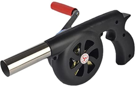 Artibetter Souffleur D'incendie à Manivelle Portable pour Souffler le Feu Facilement en ABS et Fer Outil Pratique pour Barbecue et Camping Extérieur