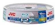JVC bv-r25bws10 25Go BD-R Blu-ray Blank Disc – 10pièce (S) Blank Discs 25 GB Blu-ray (BD-R, 120 mm, tapered, 4x, 10 Piece (S))
