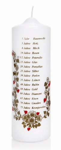 Kerze Hochzeitstage 60x185mm