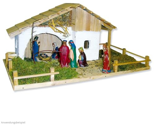 matches21 HOME & HOBBY Weihnachtskrippe DIY Holz Bastelset für Kinder ab 13 Jahren Kreativ-Bausatz