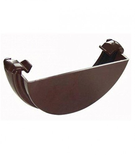 Floplast 112 mm semicircolare per grondaia esterna terminale – marrone