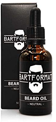 BARTFORMAT skäggolja (50 ml) luktfri – skäggvård olja för ett mjukt skägg – med jojoba, aloe vera och kamomillolja