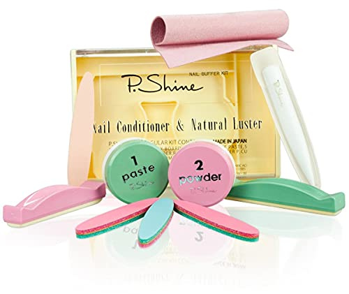 P-shine Kit de manucure japonaise professionnel avec soin et instructions (français non garanti) pour les ongles endommagés