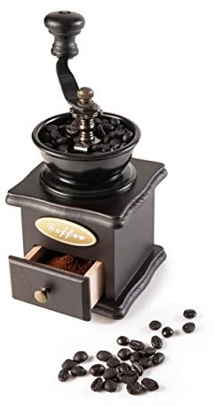 IBILI - Molinillo de café ajustable, Madera y Acero, Marron oscuro, Retro