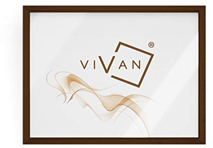 VIVAN - Marco de madera - Color marrón (madera de nogal) - Tamaño de la imagen 18 x 24 cm