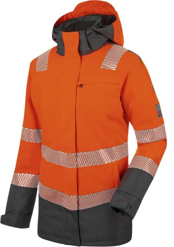 WÜRTH MODYF Warnschutz Parka Neon – hochwertige & reflektierende Arbeitsjacke in Größe – winddicht, atmungsaktiv & wasserdicht (10.000 mm WS) – in gelb/orange