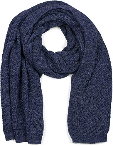 styleBREAKER Unisex Strickschal Wellenmuster Lochstrick Lang | Made in Italy, 178x66 cm großes Format, kratzfreies Gewebe, 2- bis 3-mal flexibel um den Hals wickelbar, weich und wärmend.
