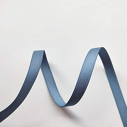 Geschenkband Schleifenband Ribbon Band 1 cm Koreanisches Band, Baumwollband, High-End-Backen, Kuchenband, Haarschmuck, Aromatherapie-Anhänger, Schlüsselbundband-Grau Blau 72#