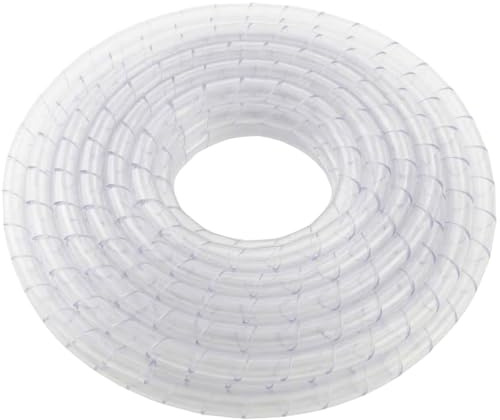 Lumonic Spiralband 10mm Transparent | 10m | Kabelschlauch für Kabel 7,5-60mm | flexibel, robust & zuschneidbar | Schreibtisch, KFZ, Industrie