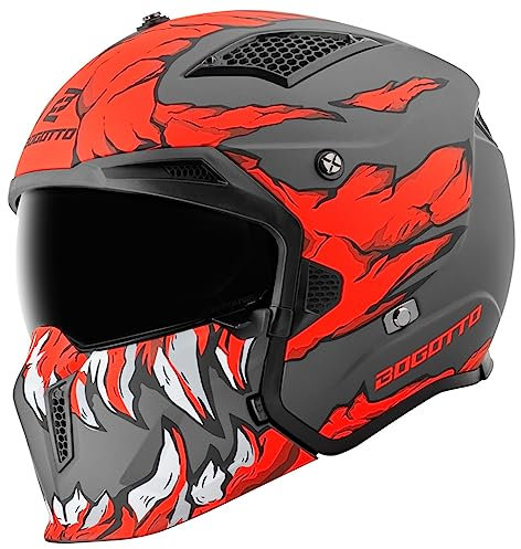 Bogotto Radic Skulash Helm, rot/schwarz, M