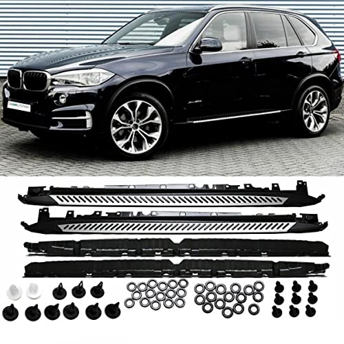 DM Autoteile Set Trittbretter Schweller Aluminium + Montagekit kompatibel für BMW X5 F15 F85 ab 2013 + ABE
