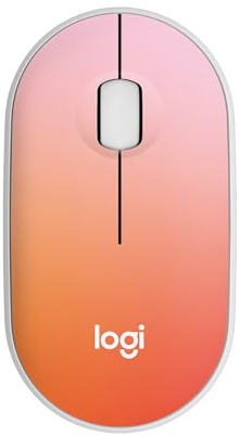 Logitech M340 Compact Ambidextrous Silent Wireless Mouse - Tropical Sunrise | Silent clicks, with 2.4 GHz USB-A Nano Receiver, 3 non-customizable buttons, 18-months battery, Windows Mac Chrome compatible