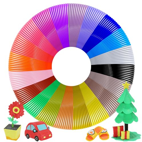 PLA 3D-Stift-Filament 200m 20 Farben 10 Meter 3D Druck Stift PLA Filament 1.75mm für 3D-Stift und 3D-Druckstift Geeignet für alle Hochtemperatur-Druckstifte