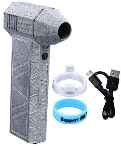Jet Dry Mini Blower 150000 RPM Tragbarer Mini Jet Blower mit Turbinenleistung für Reinigung im Freien von Autos, Computern, Tastaturen, Grau