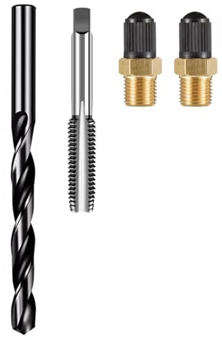 LTIENBST 1/8 tum NPT universell luft/kvävestötdämpare schraderventil kompatibel med YXZ'S stötar, Yamaha chocker, Kawasakis stötar, Polaris RZR's stötar, Kawasakis chocker