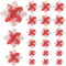 KASURE 21 Piezas Flores Artificiales Navidad,Flores de Navidad para Adornar el Árbol Flores Arbol Navidad Adornos para Árbol de Navidad Adecuado para Decoración de Restaurantes Fiestas de Bodas Rojo