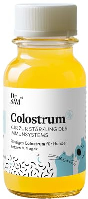 Dr. SAM Colostrum für Katzen & Hunde - Kur zur Stärkung des Immunsystems, natürliche und besonders laktosearme Erstmilch Kuh Kolostrum für die Immunabwehr, Made in Germany, 125ml