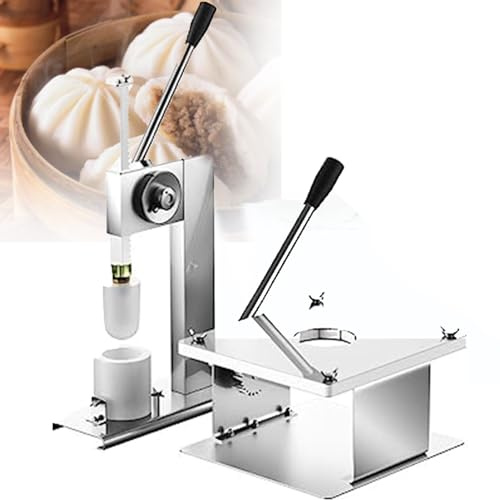 Baozi Maker - Machine semi-automatique pour faire des chignons délicieux Bao - Moule chinois en acier - Machine à faire des chignons manuelle - Cuiseur vapeur Bao - 400-500 petits pains/h - Grand