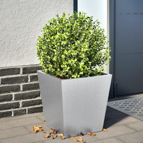 Xichuzi Pflanzkübel 40x40x40 cm Verzinkter Stahl, Blumentopf Gross, Blumenkasten Balkon, übertopf, Pflanzkasten, Flowerpot, Kräuterbeet Für Die Küche, Vertikalbeet - 851062