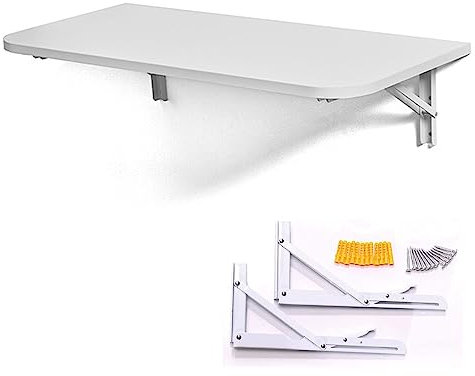 Klappbarer Wandtisch für Garten und Heimbüro, platzsparend, seitlich montiert, Computer-Arbeitsplatz, schwebendes Regal für Schlafzimmer und Küche, Mehrzweck-Tropfblatt-Design (Größe: )
